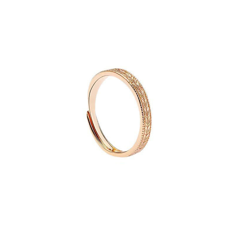 Simple Gold Wheat Fashion Simple Bracelet Open Ring