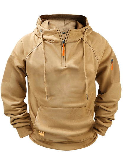 Men's Zipper Multi-pocket Casual Sweatshirt