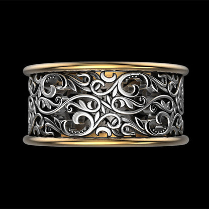 Creative Retro Hollow Pattern Alloy Men's Ring