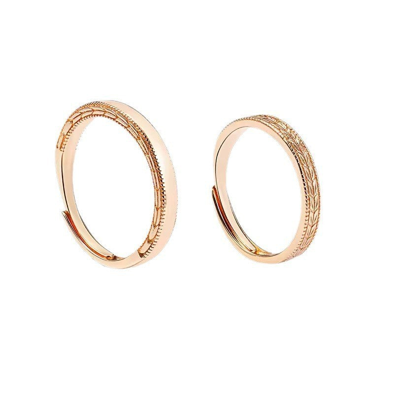 Simple Gold Wheat Fashion Simple Bracelet Open Ring