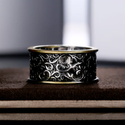 Creative Retro Hollow Pattern Alloy Men's Ring