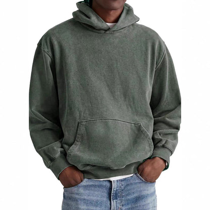 Men's Round Neck American Retro Casual Hooded Sweatshirt
