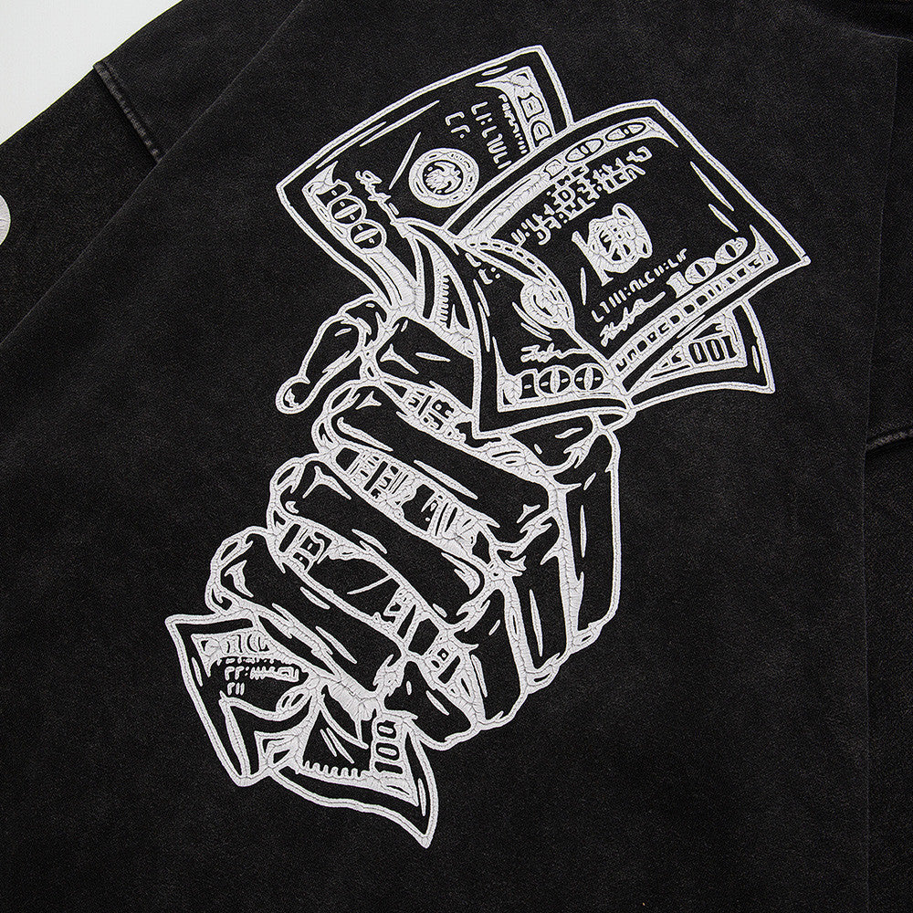 High Street Skeleton Printed Face Mask Hooded Sweatshirt