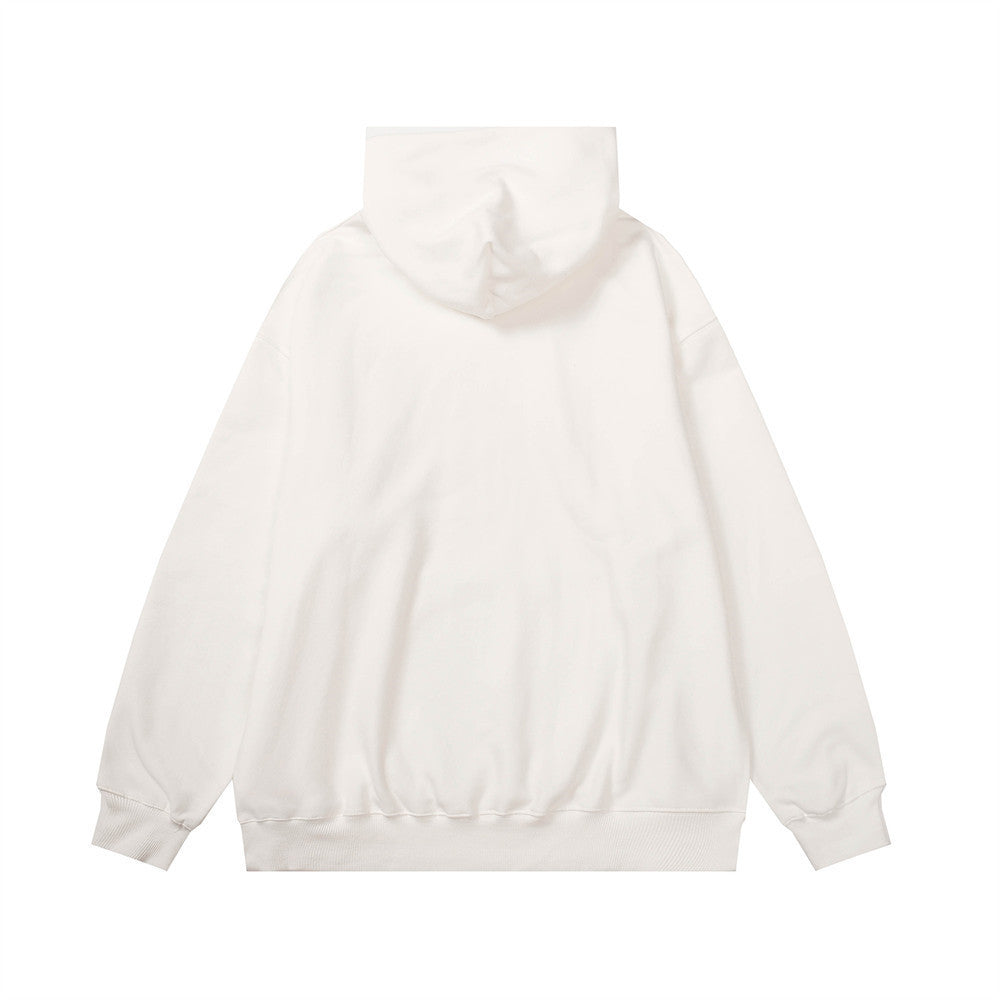 Men's Creative Printing Fleece Hooded Sweatshirt