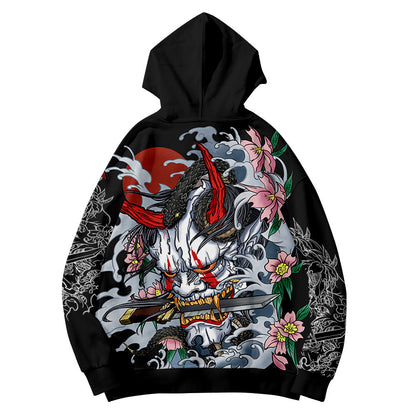 Fashion Printed Prajna Ghost Ins Long-sleeved Hoodie